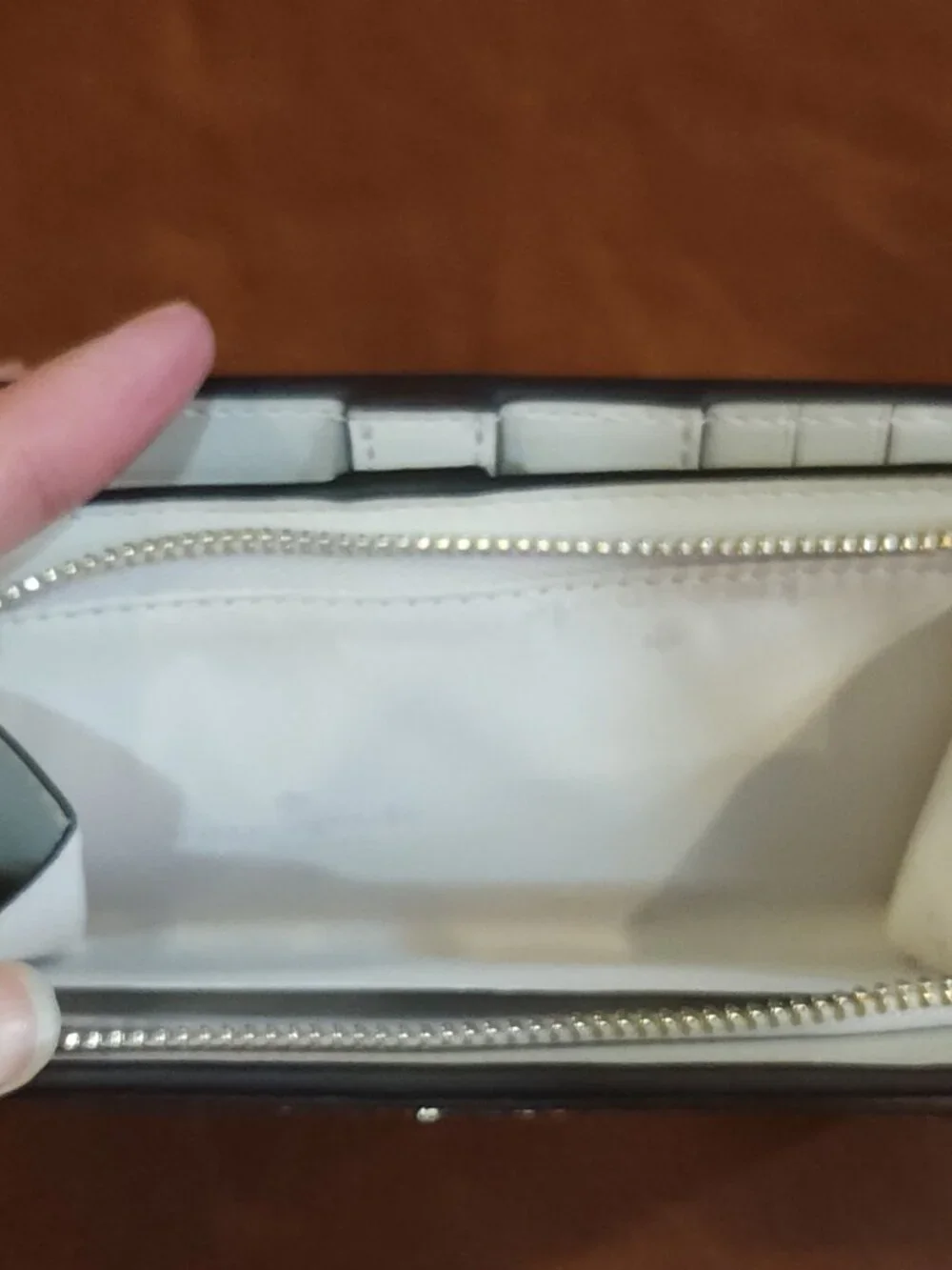 Kate Spade Lena Medium Pebbled Leather Colorblock Bifold Wallet Quiet Luxury NEW